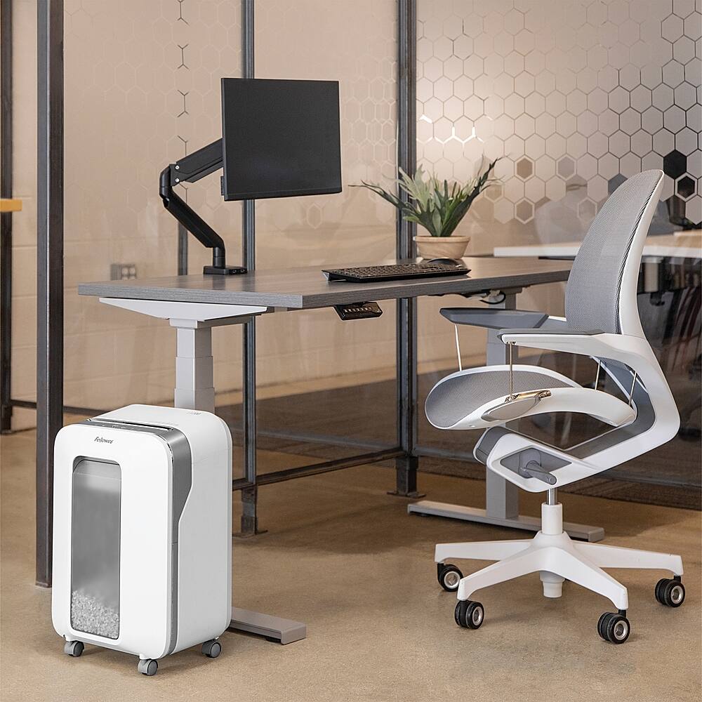 Alt View 40. Fellowes - LX200,  12 Sheet Micro Cut Paper Shredder - White.