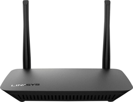 Front Zoom. Linksys - WiFi 5 Router Dual-Band AC1200 - Black.