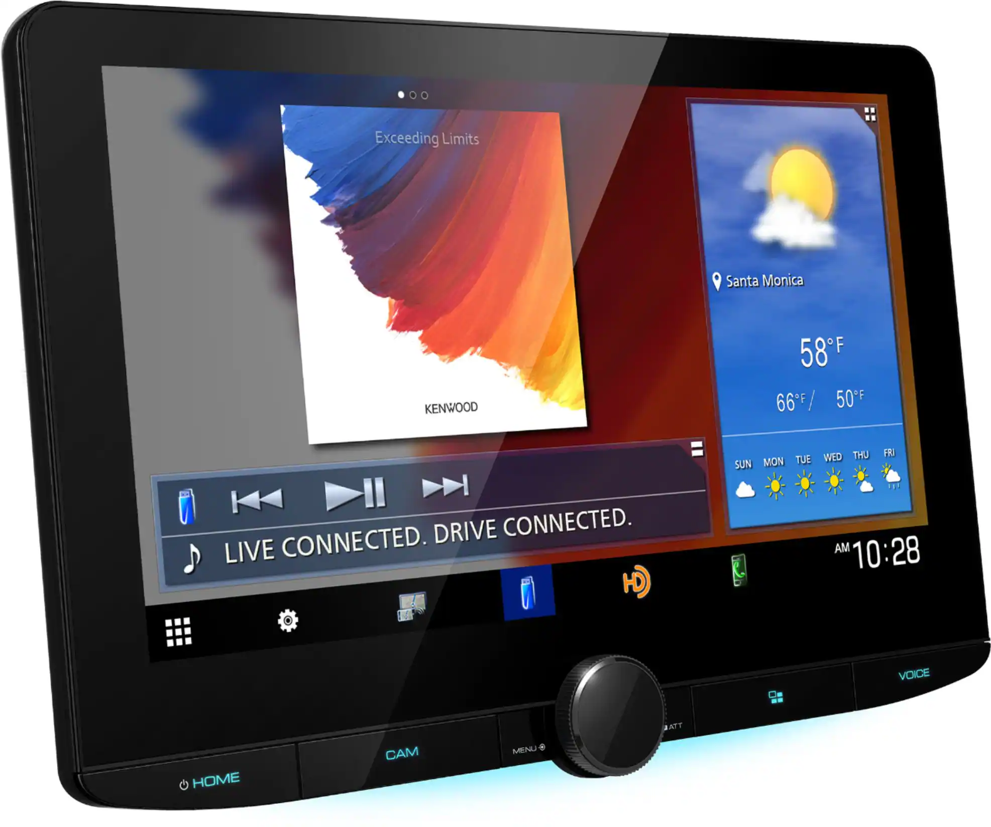 Alt View 13. Kenwood - 10.1" - Wireless Android Auto and Wireless Apple CarPlay - Bluetooth - Digital Media Receiver - Black.