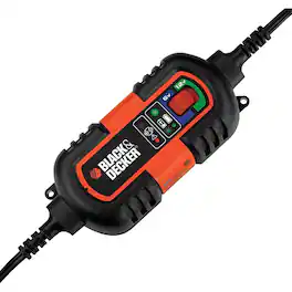 Black+Decker - Black & Decker Battery Maintainer / Trickle Charger - Black, Orange