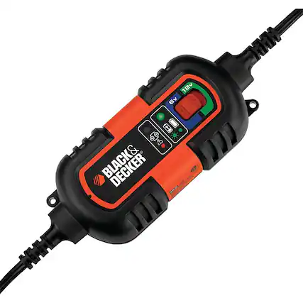 Alt View 16. Black+Decker - Black & Decker Battery Maintainer / Trickle Charger - Black, Orange.