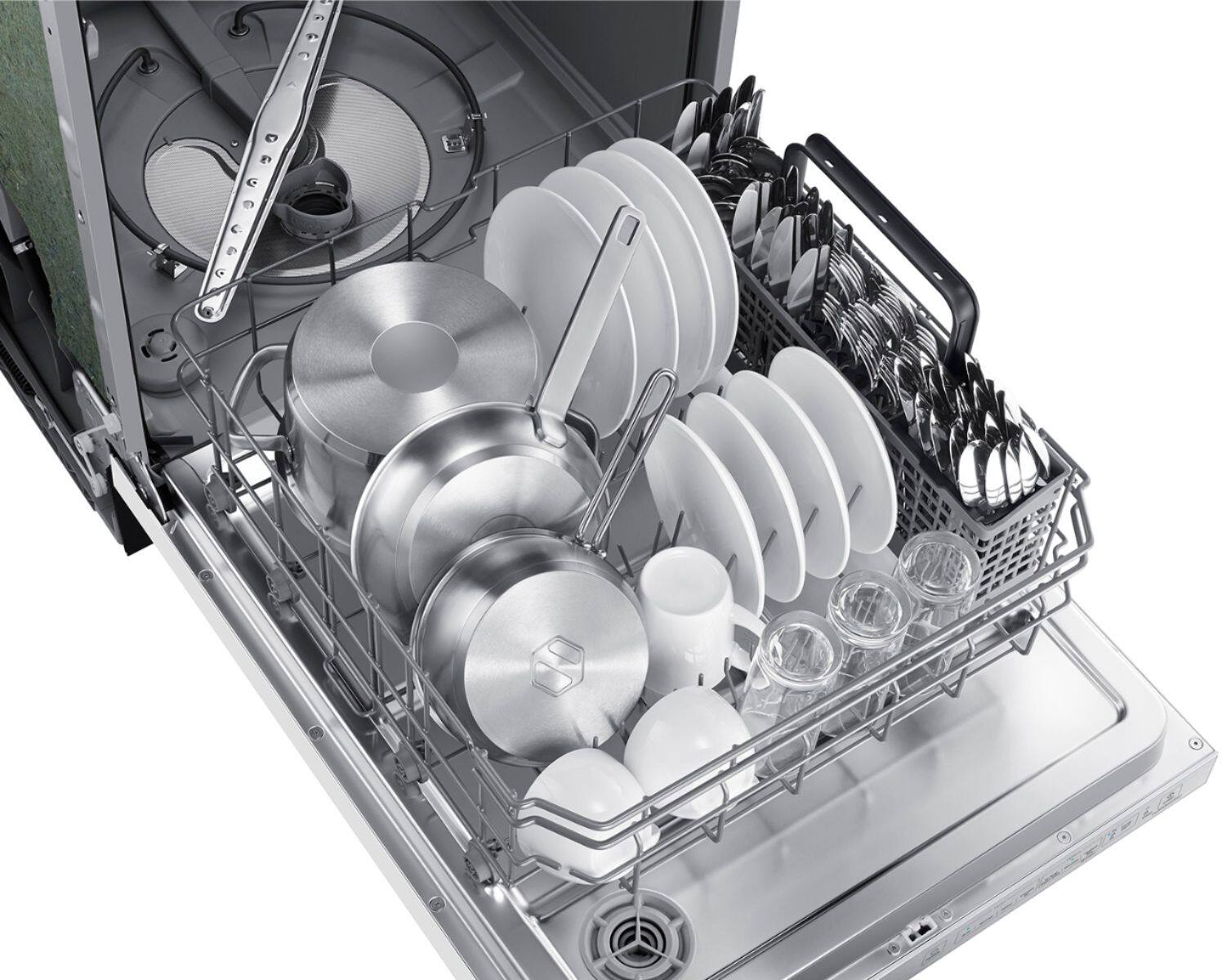 Alt View 21. Samsung - 24" Top Control Built-In Dishwasher - White.