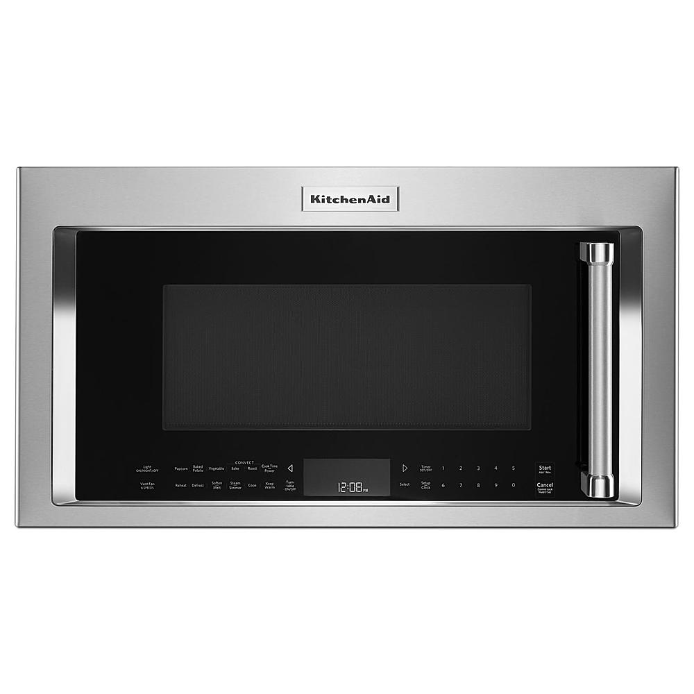 KitchenAid - 1.9 Cu. Ft. Convection Over-the-Range Microwave with Sensor Cooking and Simmer Cook Cycle with Steamer Container - PrintShield Stainless