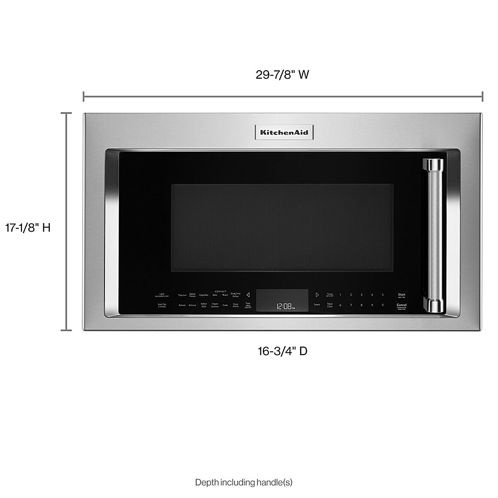 KitchenAid 2-cu ft 1000-Watt Over-the-Range Microwave with Sensor Cooking (Stainless  Steel with Printshield Finish) in the Over-the-Range Microwaves department  at