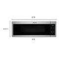 Alt View Zoom 11. Whirlpool - 1.1 Cu. Ft. Low Profile Over-the-Range Microwave Hood with 2-Speed Vent - Stainless steel.