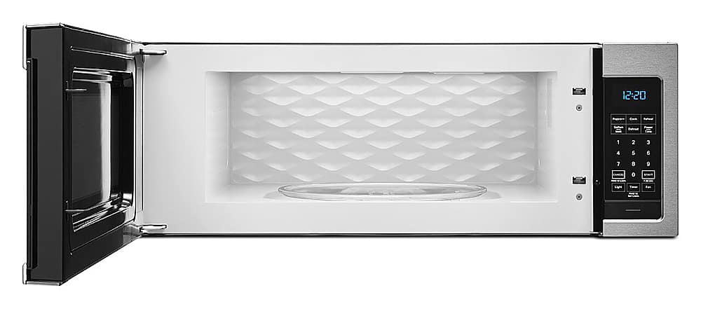 Alt View 11. Whirlpool - 1.1 Cu. Ft. Low Profile Over-the-Range Microwave Hood with 2-Speed Vent - Stainless Steel.