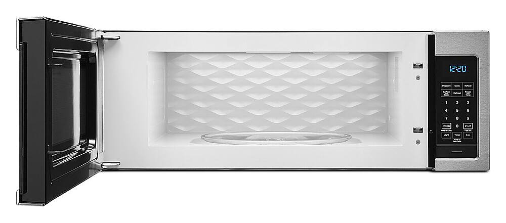 Alt View 11. Whirlpool - 1.1 Cu. Ft. Low Profile Over-the-Range Microwave Hood with 2-Speed Vent - Stainless Steel.