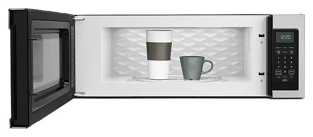 Alt View 13. Whirlpool - 1.1 Cu. Ft. Low Profile Over-the-Range Microwave Hood with 2-Speed Vent - Stainless Steel.