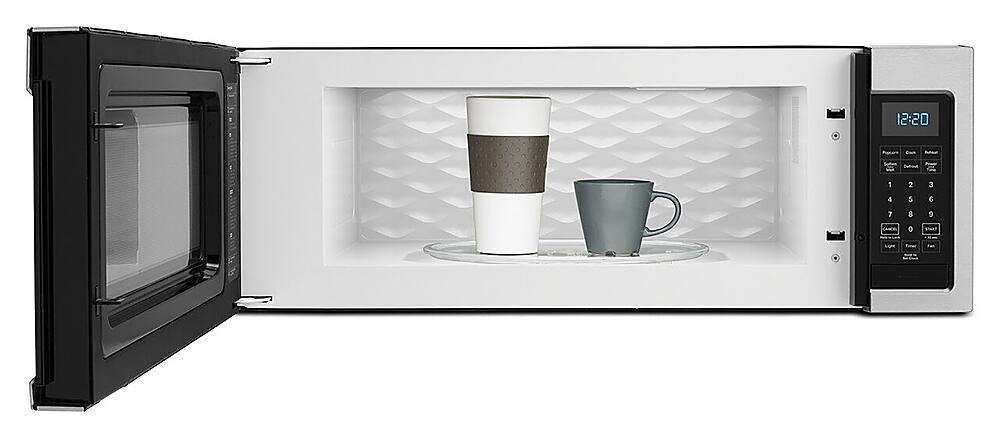 Alt View 13. Whirlpool - 1.1 Cu. Ft. Low Profile Over-the-Range Microwave Hood with 2-Speed Vent - Stainless Steel.