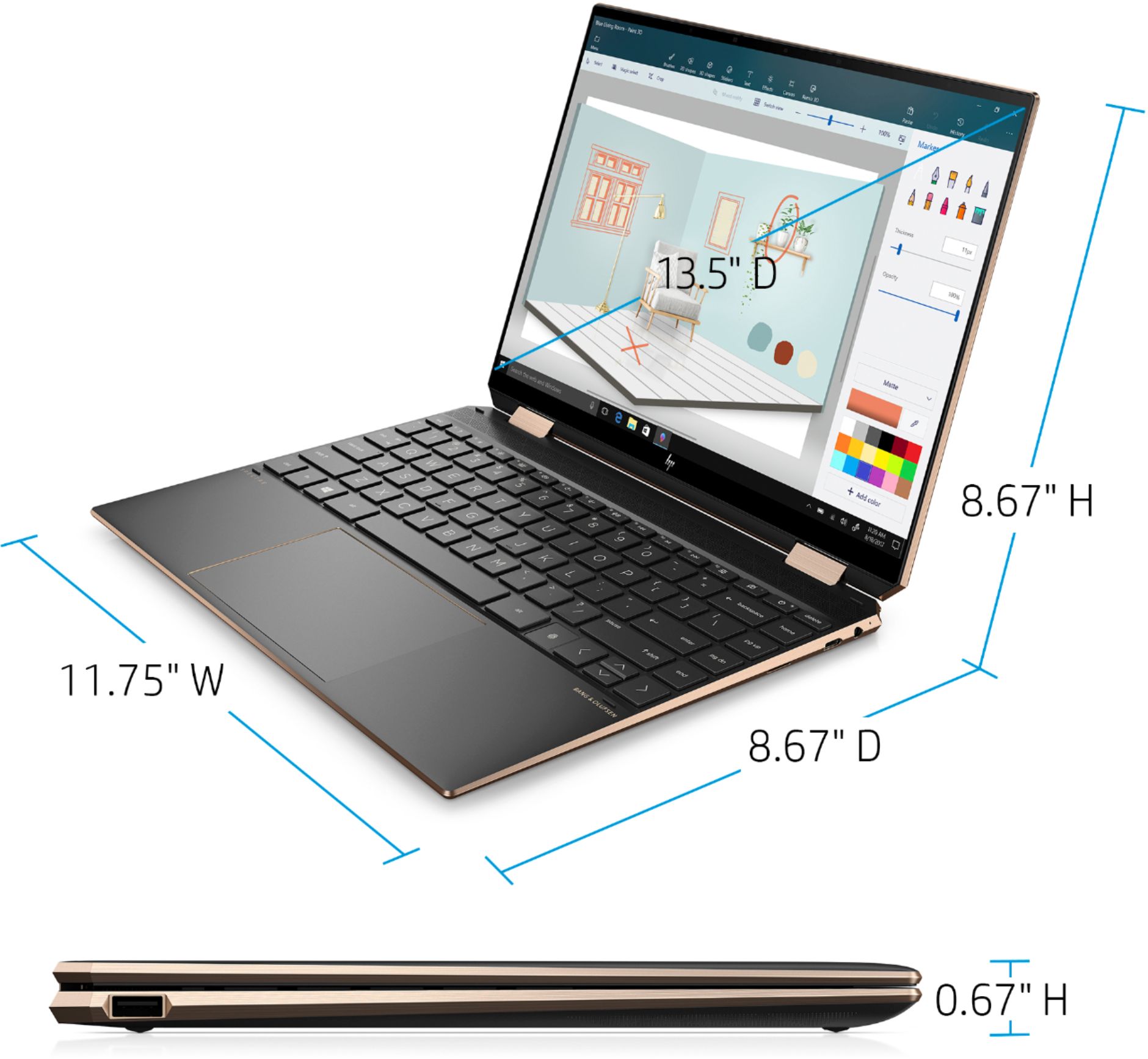 HP Spectre x360 13.5 inch 2-in-1 Laptop PC 14-ef0000 series specifications