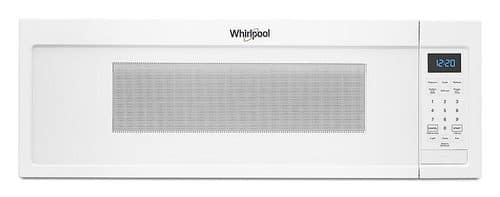 Whirlpool - 1.1 Cu. Ft. Low Profile Over-the-Range Microwave Hood with 2-Speed Vent - White