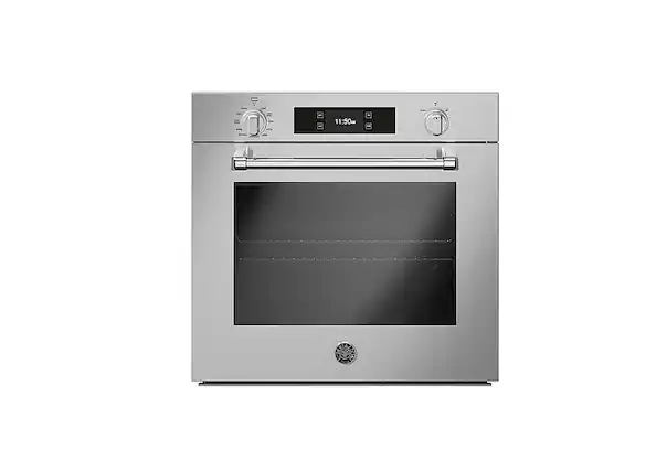Front. Bertazzoni - 30 Inch Built-In Single Electric Convection Wall Oven Self-Clean with Bertazzoni Assistant - Stainless Steel.