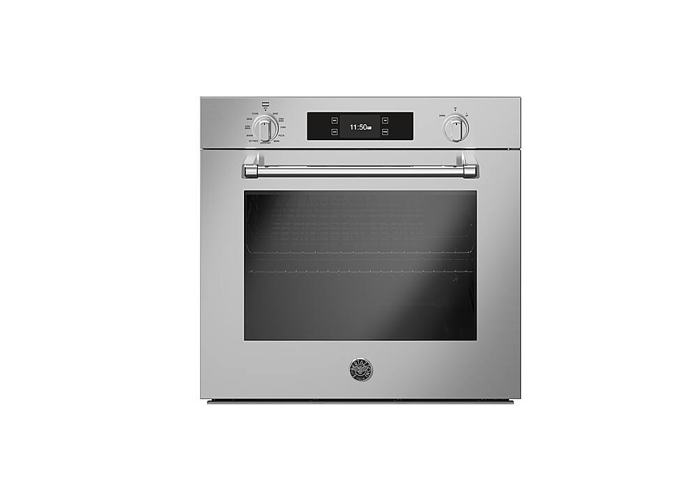 Front. Bertazzoni - 30 Inch Built-In Single Electric Convection Wall Oven Self-Clean with Bertazzoni Assistant - Stainless Steel.