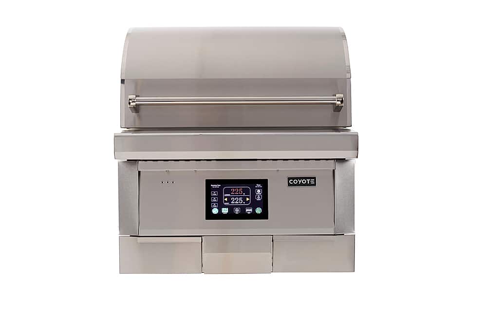 Coyote Outdoor Living - 28-Inch Outdoor Pellet Grill with Smart Drop Pellet feed and Versa-Rack for multiple cooking surfaces - Stainless Steel - Alt_View_Zoom_11