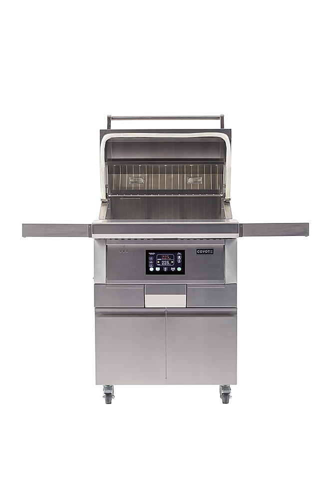 Alt View 12. Coyote Outdoor Living - 28-Inch Outdoor Pellet Freestanding Grill with Smart Drop Pellet feed and Versa-Rack for multiple cooking surfaces. - Stainless Steel.