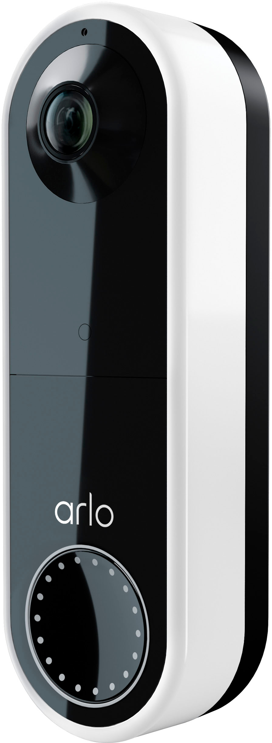 Angle View: Arlo - Essential Wi-Fi Smart Video Doorbell - Wired or Battery Operated - White