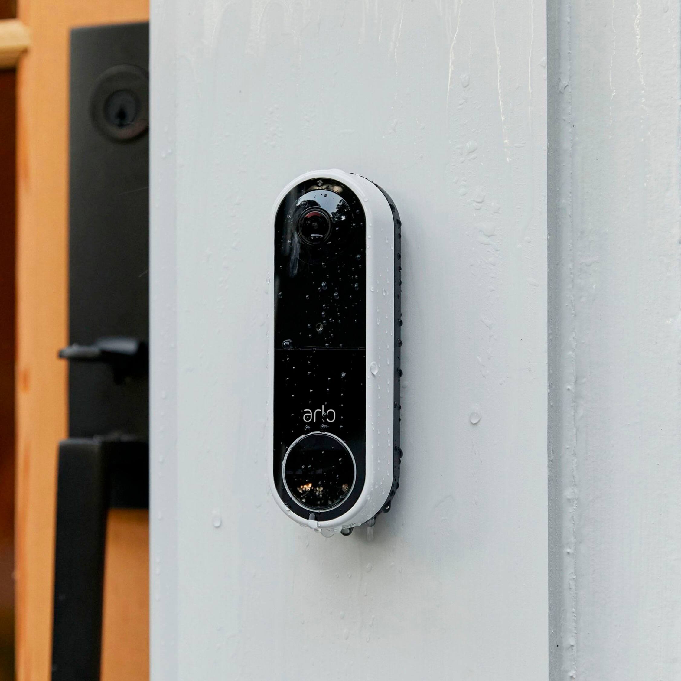 Alt View 12. Arlo - Essential Wi-Fi Smart Video Doorbell - Wired or Battery Operated - White.