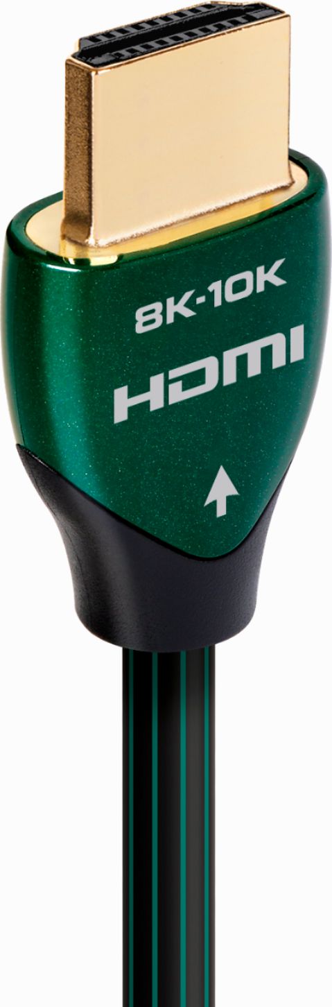 Angle View: AudioQuest - Forest 10' 4K-8K-10K 48Gbps In-Wall HDMI Cable - Green/Black