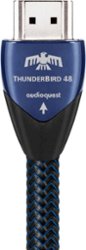 AudioQuest - ThunderBird 2.5' 4K-8K-10K 48Gbps HDMI Cable - Blue/Black - Front_Zoom