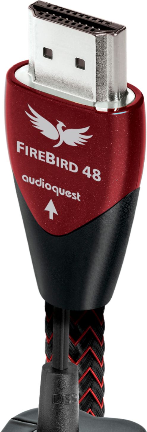 Left View: AudioQuest - FireBird 5' 4K-8K-10K 48Gbps HDMI Cable - Red/Black