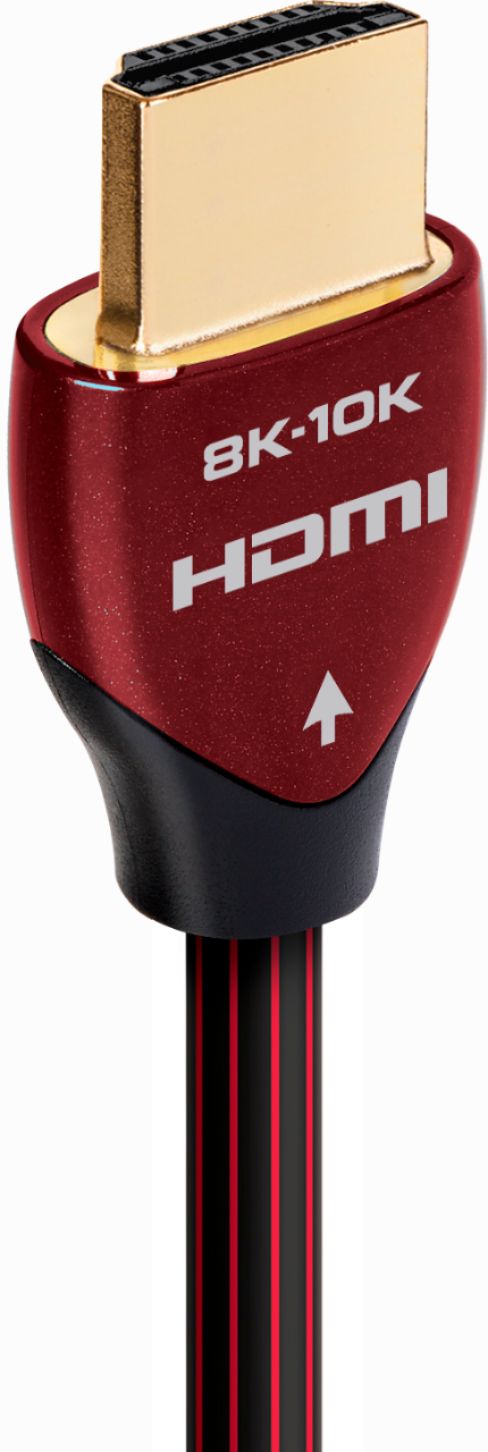 Angle View: AudioQuest - Cinnamon 16.4' 4K-8K-10K 48Gbps HDMI Cable - Red/Black