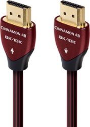 AudioQuest - Cinnamon 16.4' 4K-8K-10K 48Gbps HDMI Cable - Red/Black - Front_Zoom