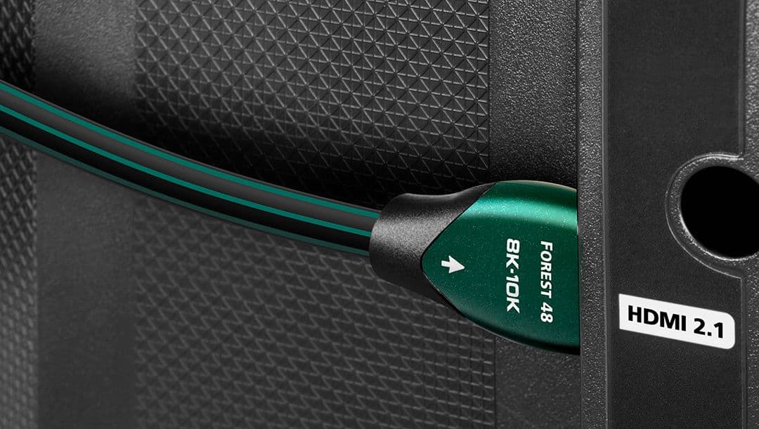 Alt View 12. AudioQuest - Forest 7.5' 4K-8K-10K 48Gbps In-Wall HDMI Cable - Green/Black.