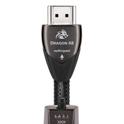 AudioQuest - Dragon 2.5' 4K-8K-10K 48Gbps HDMI Cable - Black/Gray - Front_Zoom