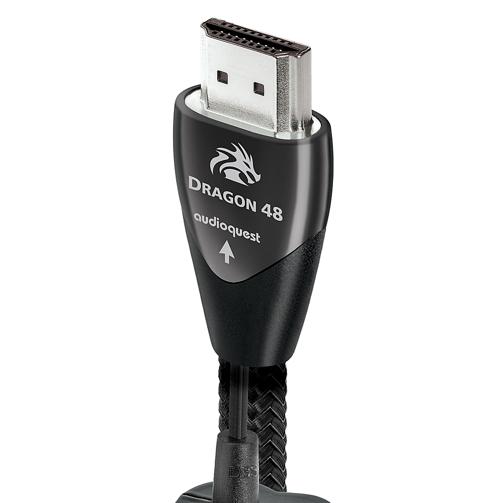 Left View: AudioQuest - Dragon 5' 4K-8K-10K 48Gbps HDMI Cable - Black/Gray