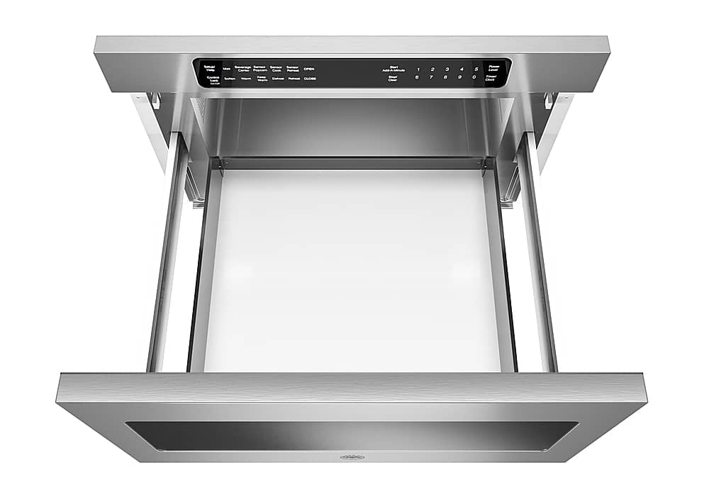 Alt View 11. Bertazzoni - 2.0 Cu. Ft. Built-In Microwave Drawer with 11 power levels, it has useful preset popcorn, defrost & keep warm functions. - Stainless Steel.