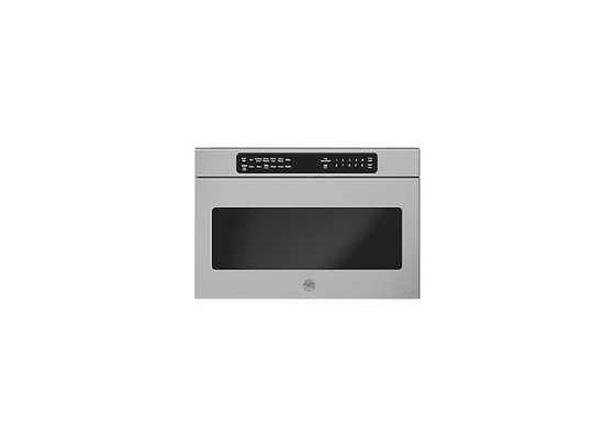 Alt View Zoom 1. Bertazzoni - 2.0 Cu. Ft. Built-In Microwave Drawer with 11 power levels, it has useful preset popcorn, defrost & keep warm functions. - Stainless steel.