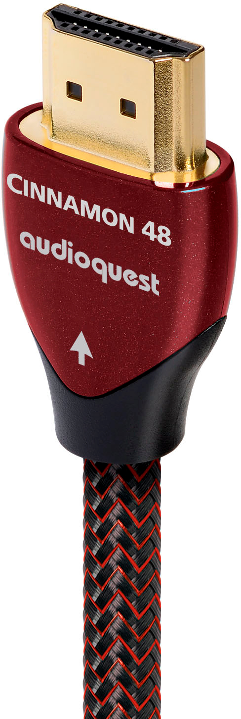 Left View: AudioQuest - Cinnamon 7.5' 4K-8K-10K 48Gbps HDMI Cable - Red/Black