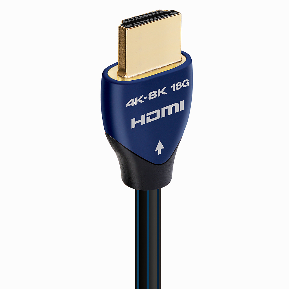 Angle View: AudioQuest - BlueBerry 7.5' 4K-8K 18Gbps In-wall HDMI Cable - Blue/Black