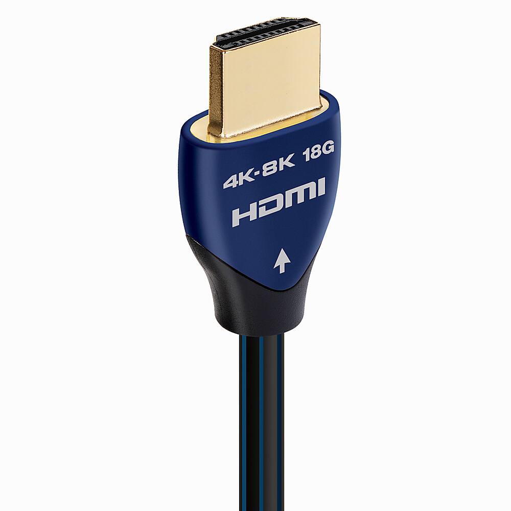 Angle. AudioQuest - BlueBerry 7.5' 4K-8K 18Gbps In-wall HDMI Cable - Blue/Black.