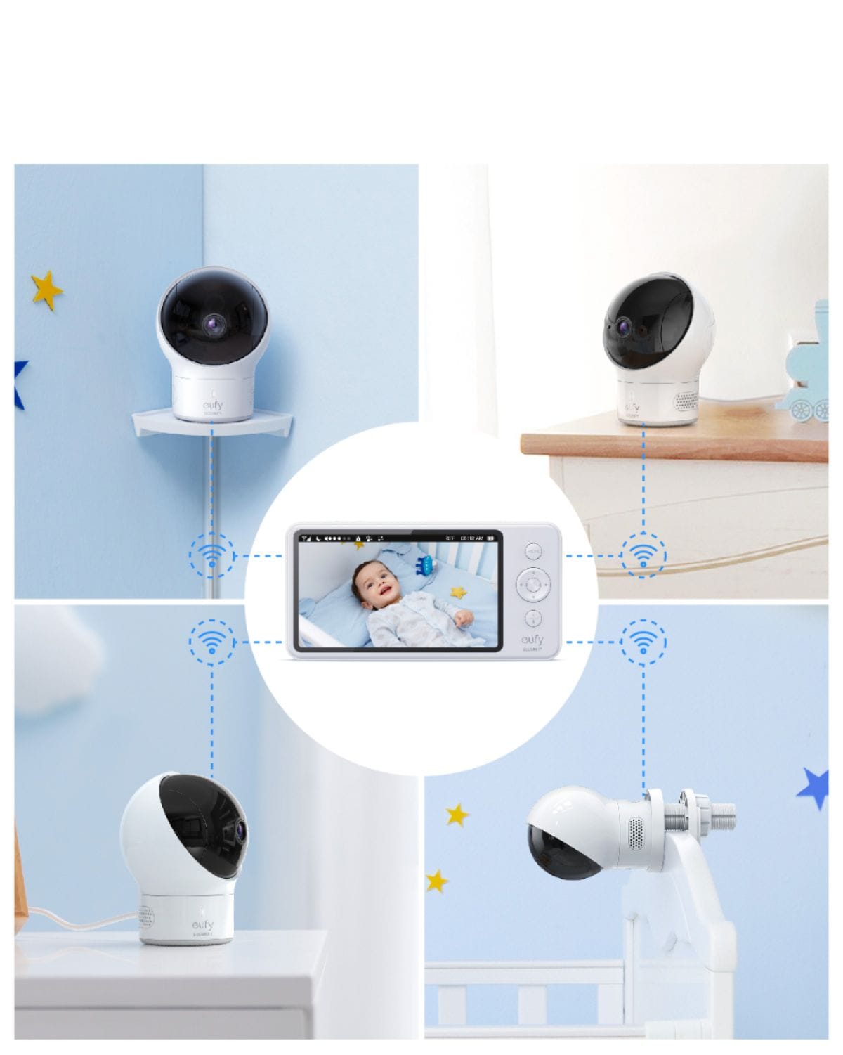 eufy Security Spaceview Baby Monitor Cam Bundle White E83121D1 - Best Buy