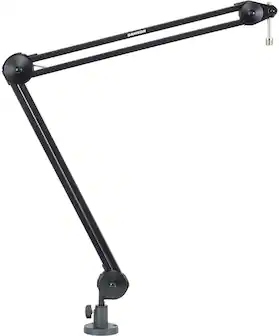 Front. Samson - MBA38 38-inch Microphone Boom Arm - Black.