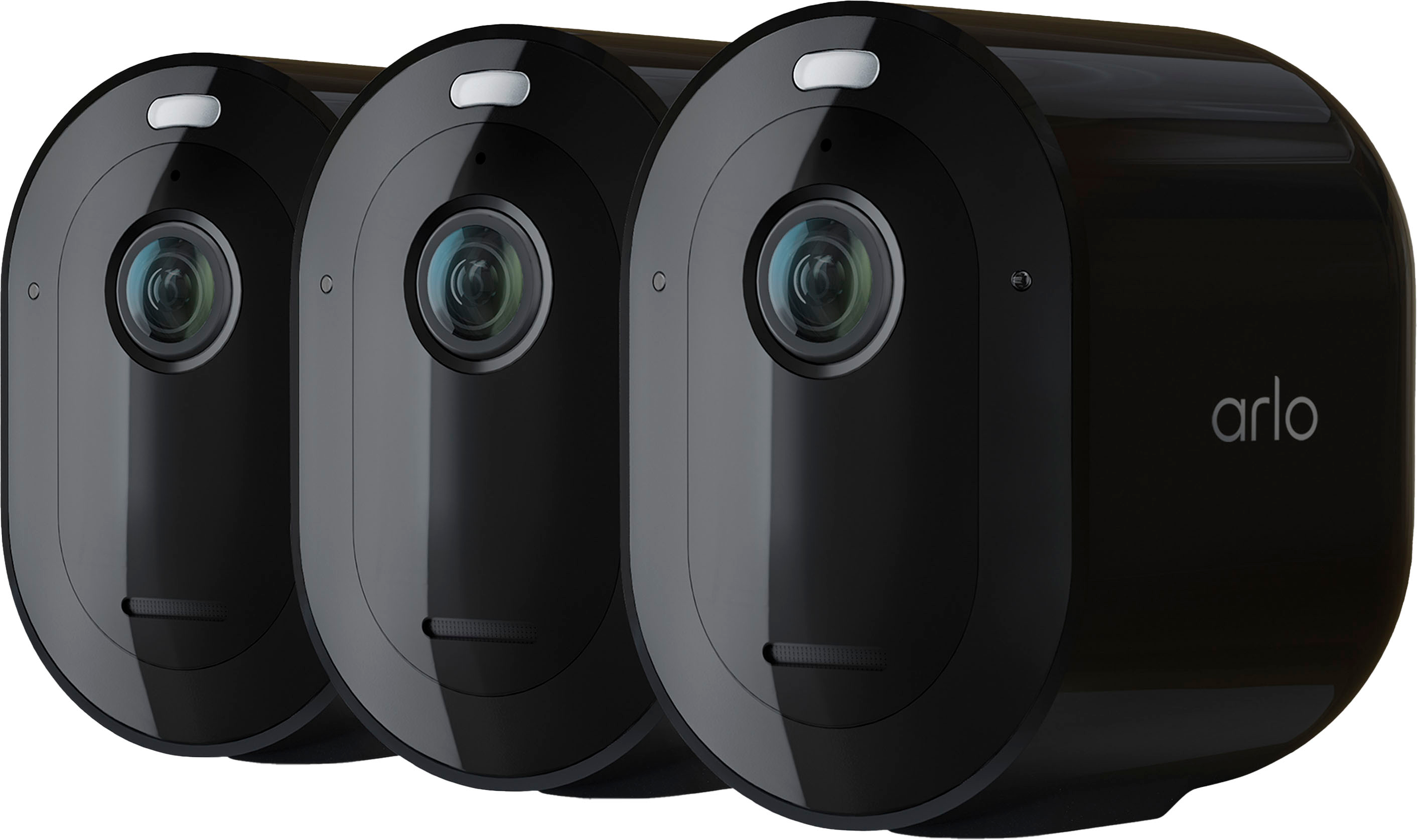 Arlo Pro 4 Spotlight Camera, 3 Pack VMC4350B Black VMC4350B-100NAS Best Buy
