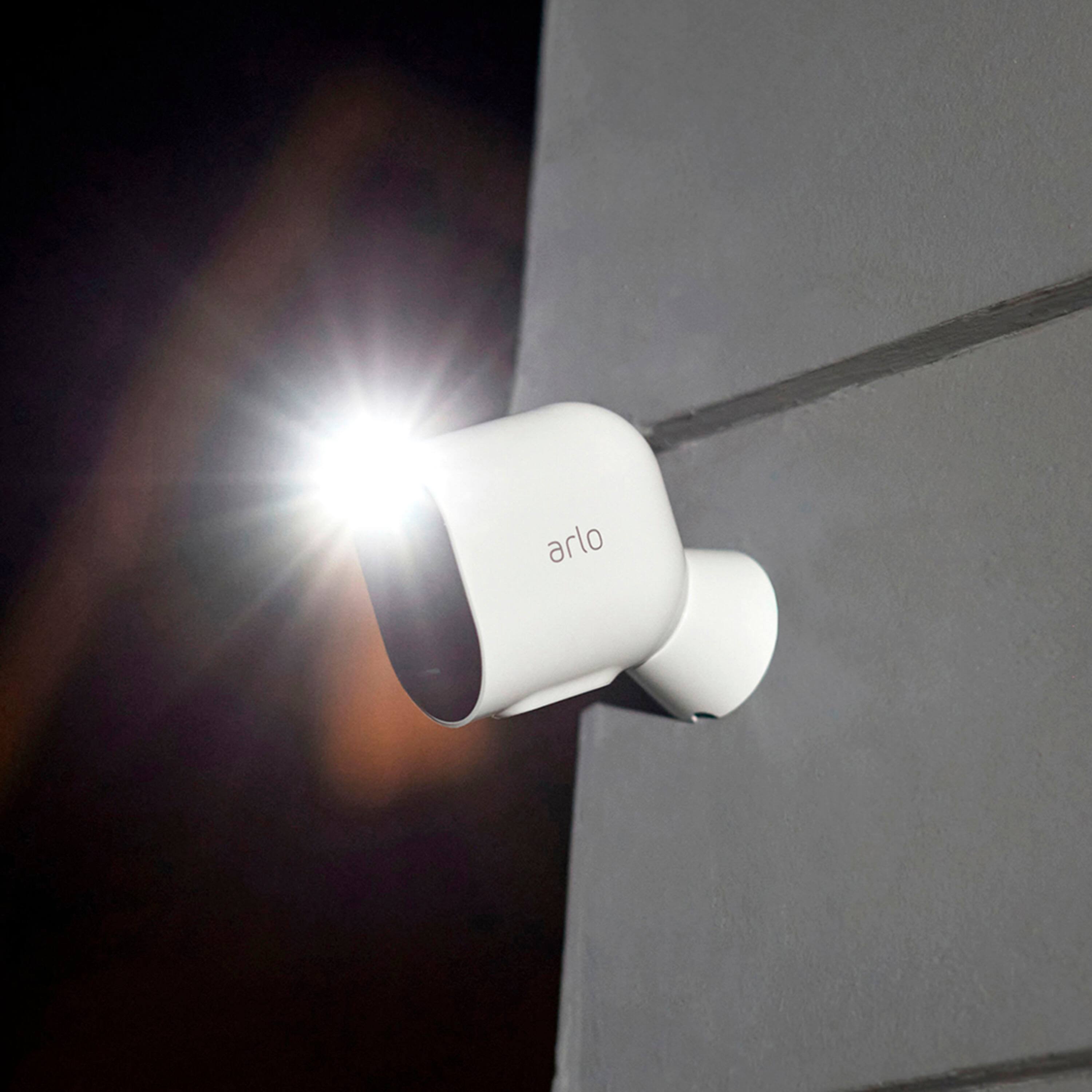 Alt View 14. Arlo - Pro 4 Spotlight Camera, 3 Pack - VMC4350P - White.