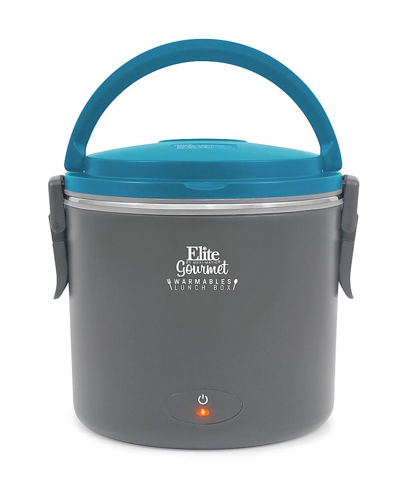 Front. Elite Gourmet - 120V Warmables Lunch Box - Teal.