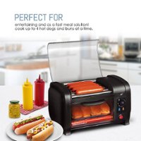 Elite Gourmet - 210w Analog Hot Dog Roller & Toaster Oven - Black - Alt_View_Zoom_13
