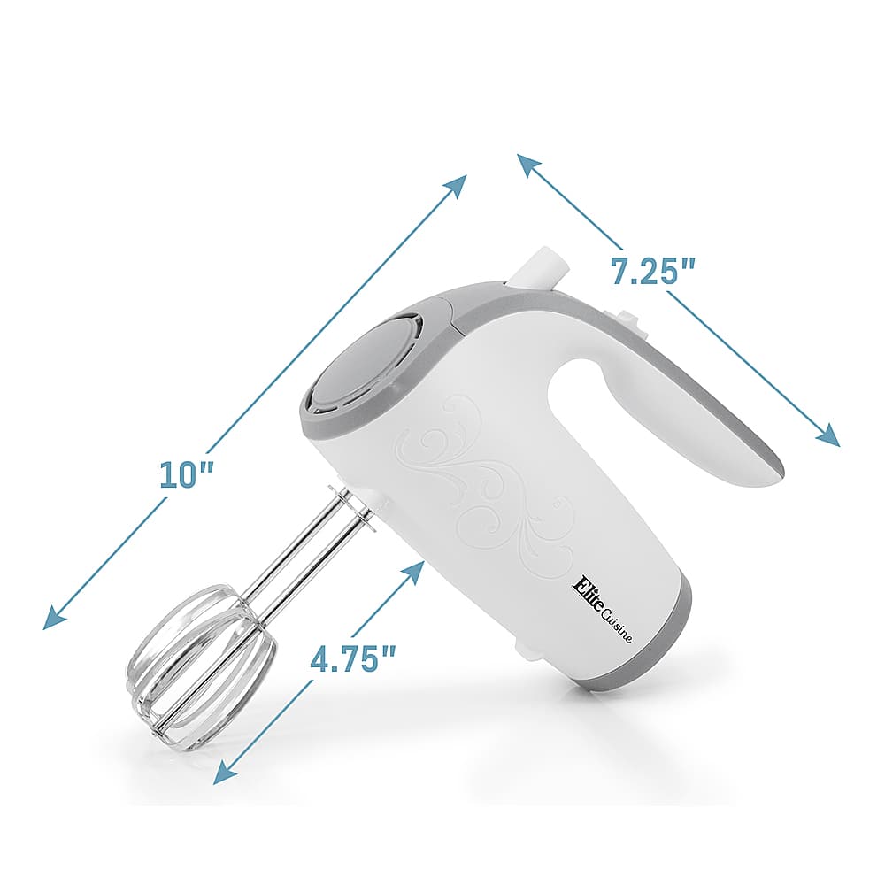 Customer Reviews Elite Gourmet 5Speed Hand Mixer White EHM003X