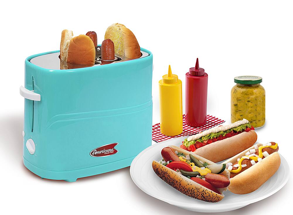 Best Buy Americana Retro 2Hot Dog Toaster Blue ECT542BL