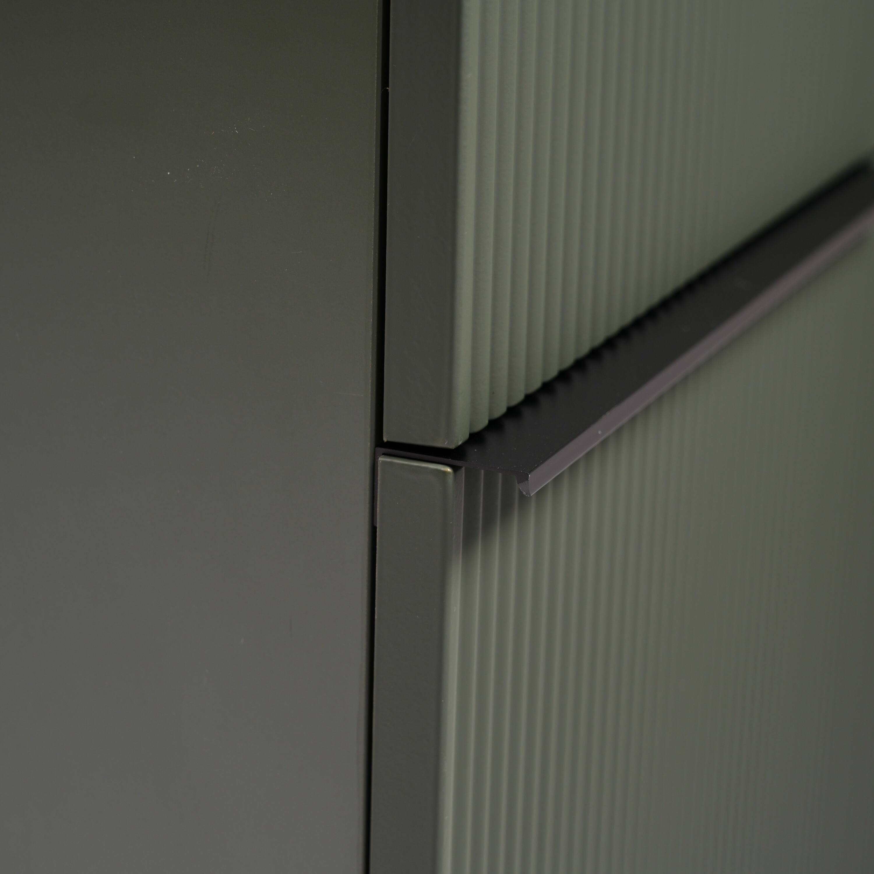 Back. Boyel Living - 30 Inch Bathroom Vanity with Ceramic Sink Full Extension Drawers Soft Close Fluted Design Green - Green.