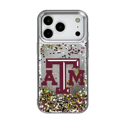 Front. Keyscaper - Texas A&M Aggies iPhone Glitter Confetti Design Case - 17 Pro Max - Multicolor.