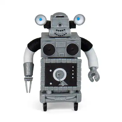 Front. Super7 - Pee-Wee's Playhouse 3.75 Inch ReAction Figure | Conky - Grey.