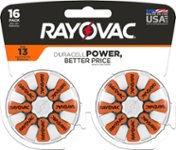 Front Zoom. Rayovac Size 13 Hearing Aid Batteries (16 Pack), Size 13 Batteries.