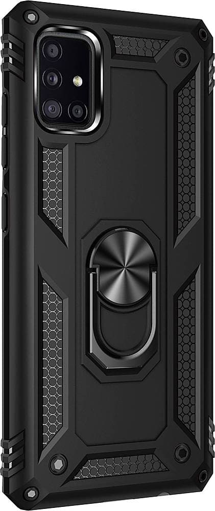 Angle View: SaharaCase - Military Kickstand Series Carrying Case for Samsung Galaxy A51 5G - Black