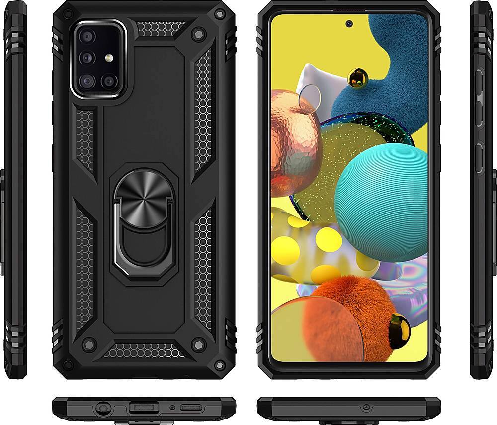 Alt View 13. SaharaCase - Military Kickstand Series Carrying Case for Samsung Galaxy A51 5G - Black.