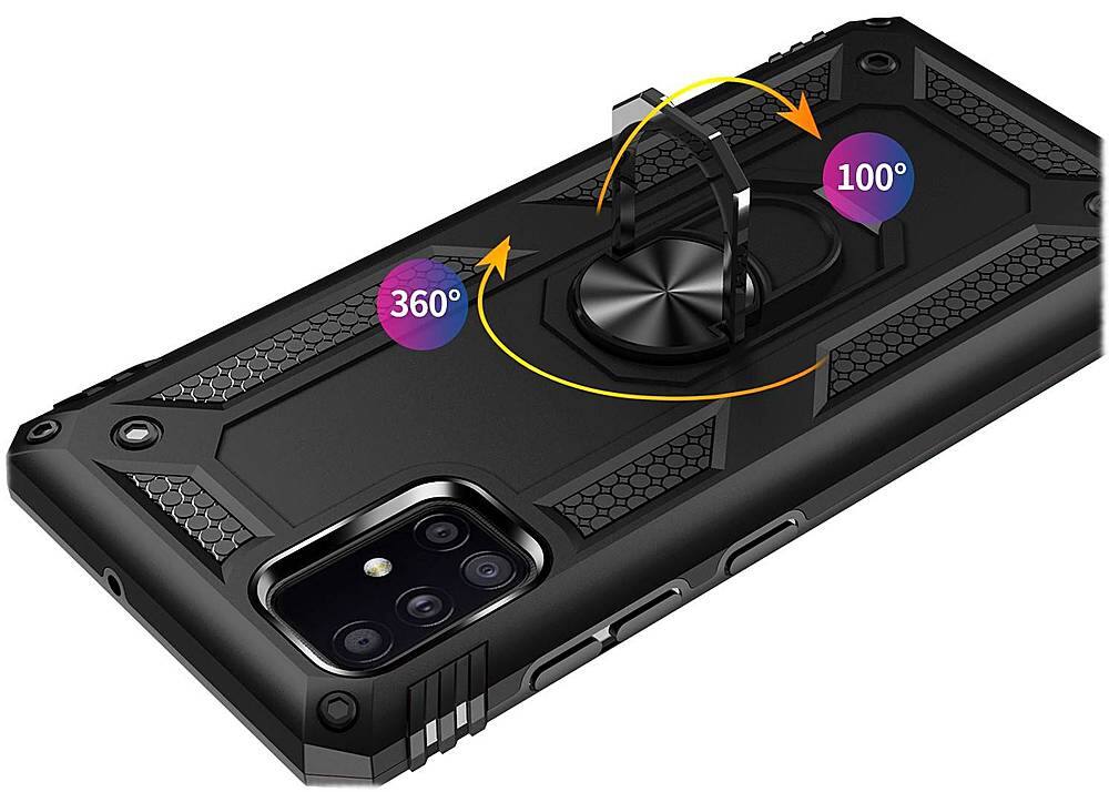 Alt View 14. SaharaCase - Military Kickstand Series Carrying Case for Samsung Galaxy A51 5G - Black.