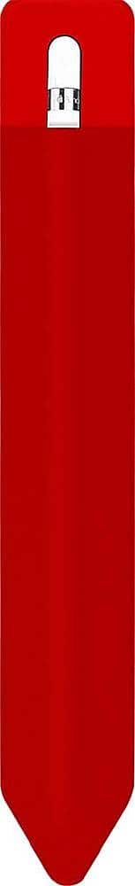 Front. SaharaCase - Adhesive Pouch Case for Apple Pencil and Samsung Stylus Pen - Red.